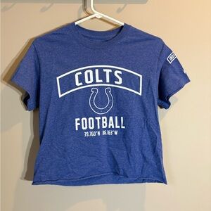 NFL Colts Blue Short Sleeve Tee with White Logo